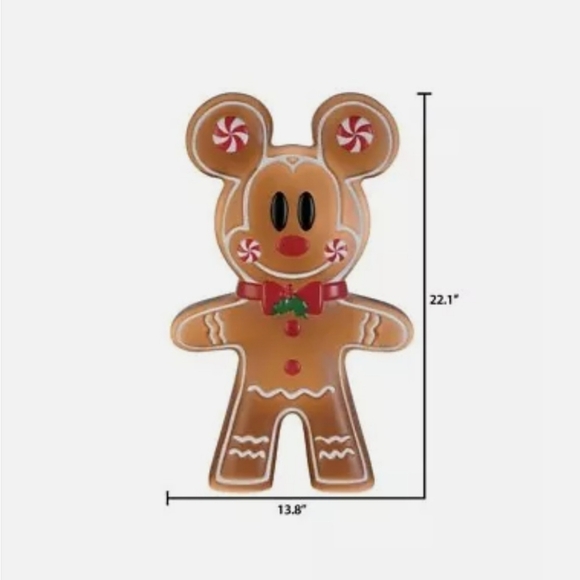 Mickey and Minnie Gingerbread Blow Mold - Picture 3 of 6